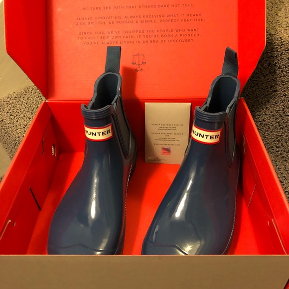 NWB Anthropologie Hunter Chelsea Rain Boots, Sz 7 - Picture 5 of 6